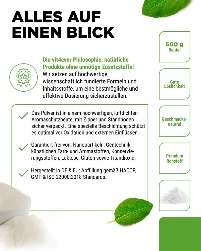 Vit4ever Colagénio – 500 g – Reinheit & Eigenschaften