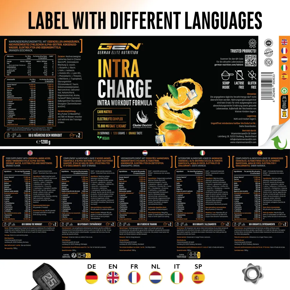 GEN Intra Charge – 1200 g – – Internationales Etikett