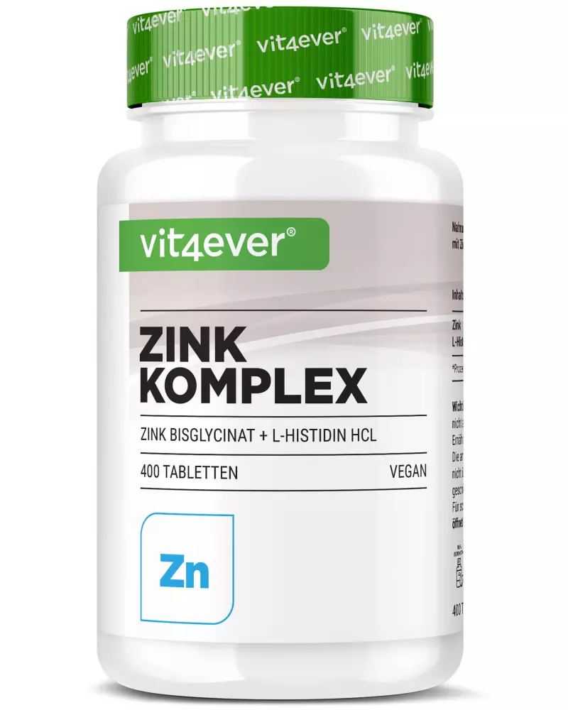 Vit4ever Complesso di zinco 25 mg – 400 compresse – Vorderseite