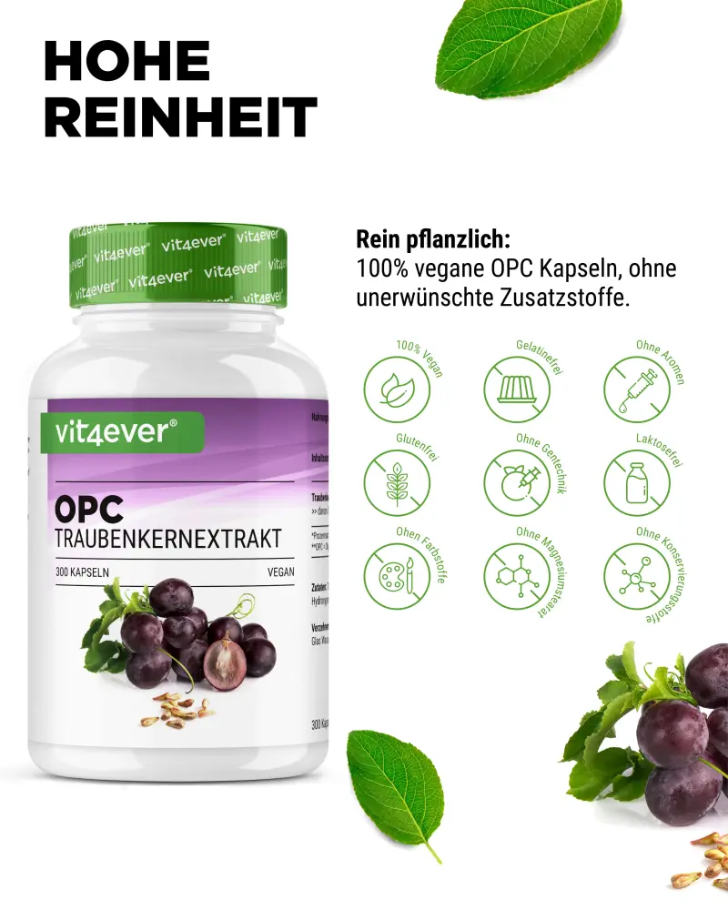 Vit4ever OPC Pure – 300 capsules – Internationales Etikett
