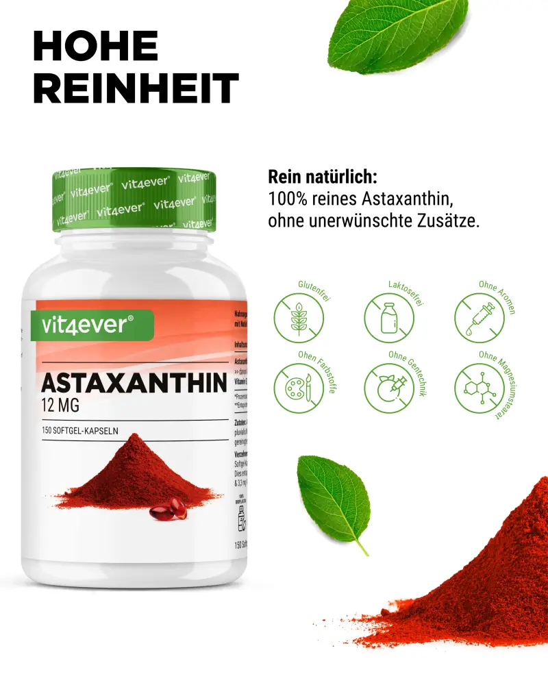 Vit4ever Astaxanthin – 150 capsules – Internationales Etikett