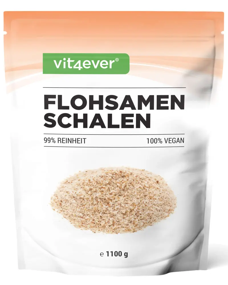 Vit4ever Psylliumschillen – 1000 g – Vorderseite
