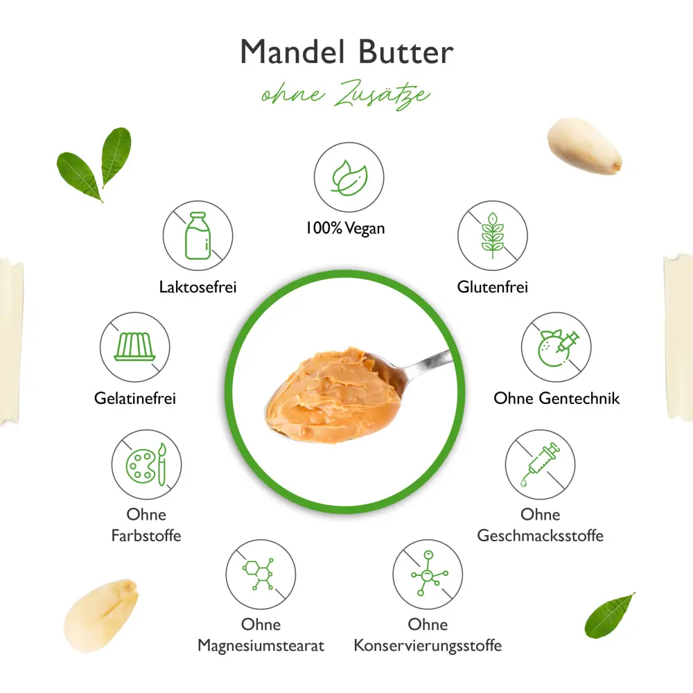 Vit4ever Amandelboter wit – 1000 g – Reinheit & Eigenschaften