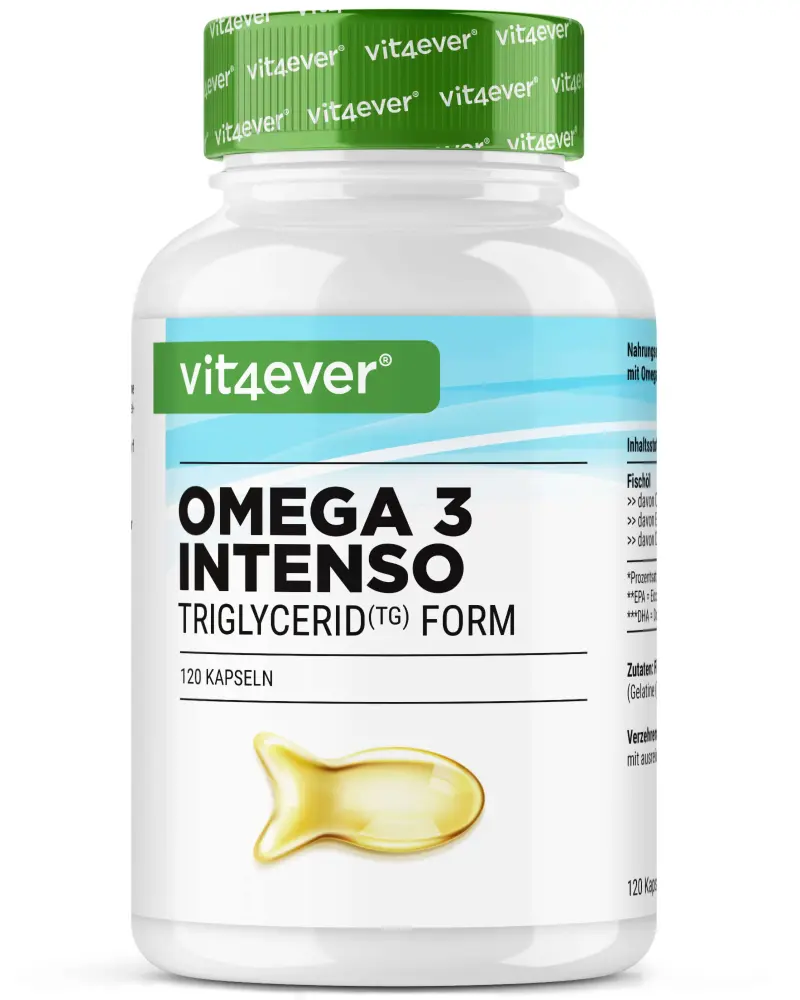 Vit4ever Omega 3 Intenso Fish Oil – 365 capsules – Vorderseite