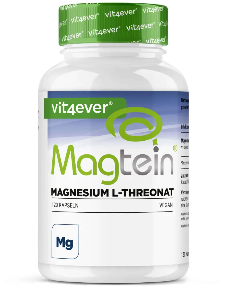 Vit4ever Magtein® Magnésium L-Thréonate – 120 gélules – Vorderseite
