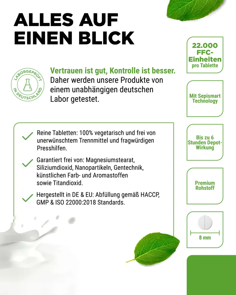 Vit4ever Lactase Depot 22000 – 365 tablets – Reinheit & Eigenschaften