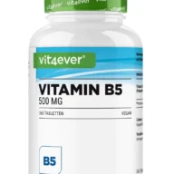Vit4ever Vitamin B5 (Pantothensäure) – 365 Tabletten – Vorderseite